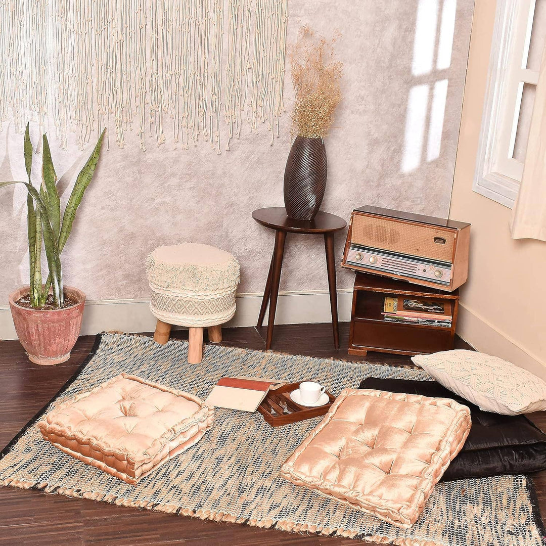 REDEARTH Velvet Floor Pillows - Premium Rayon Cotton - 8am Destiny