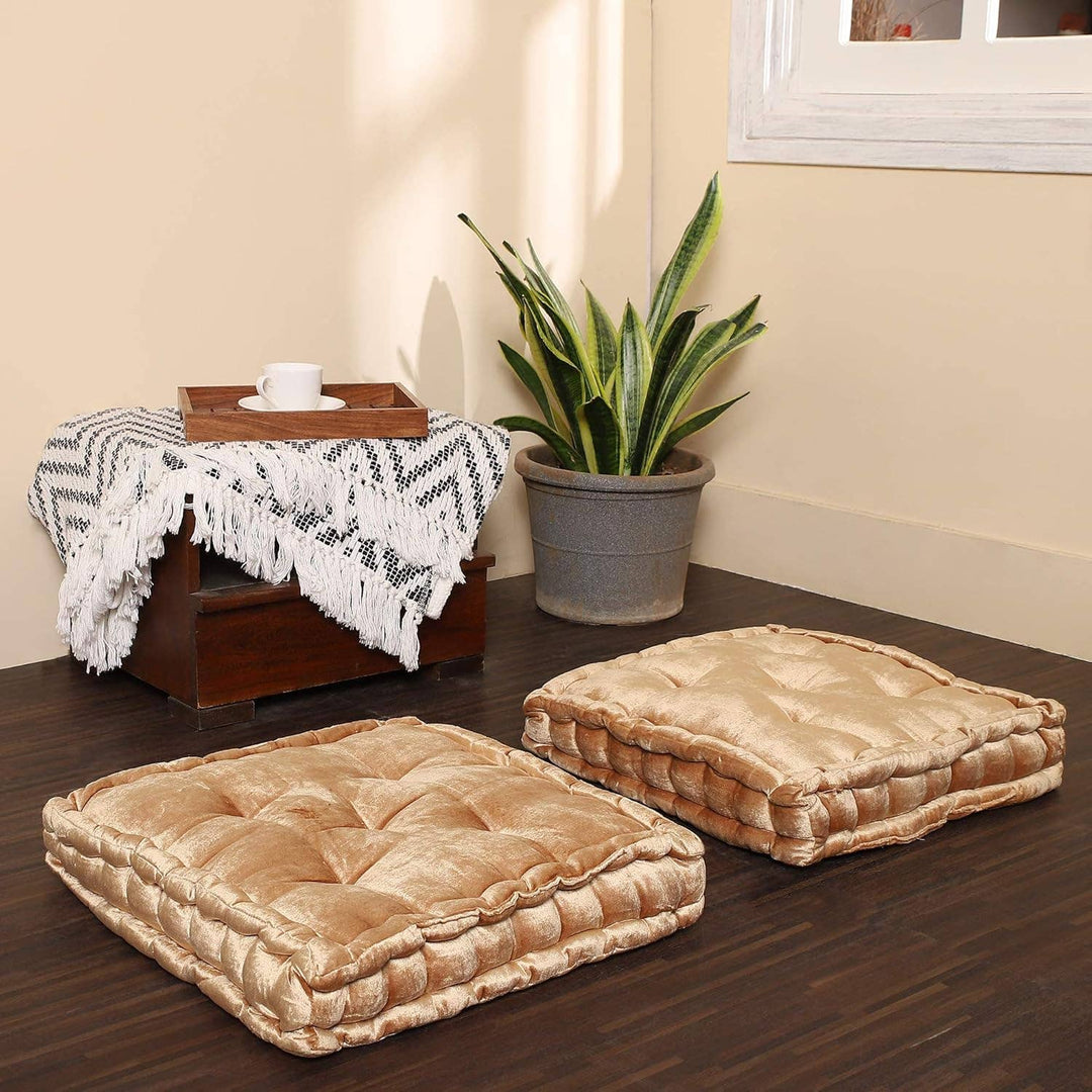 REDEARTH Velvet Floor Pillows - Premium Rayon Cotton - 8am Destiny