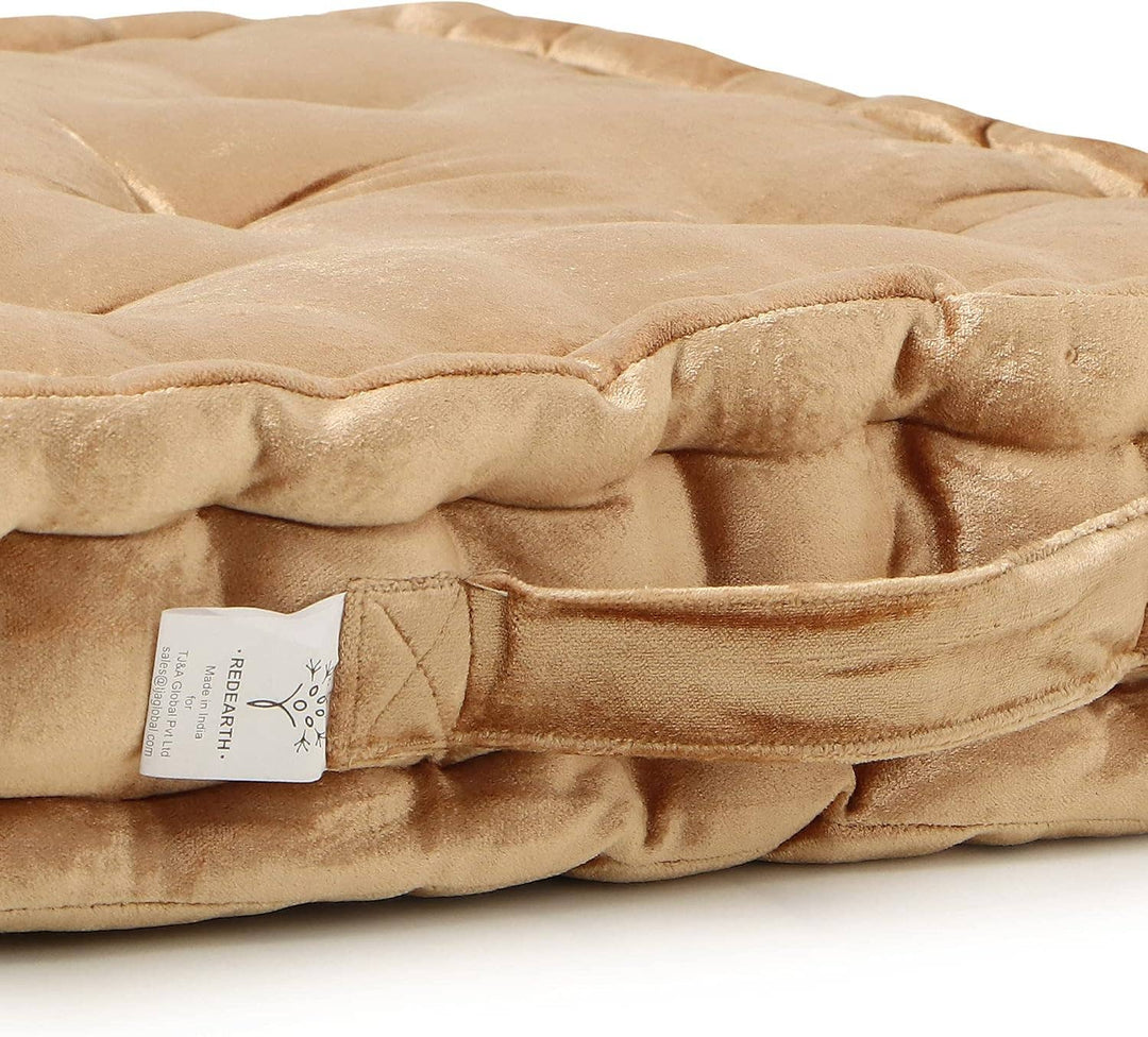 REDEARTH Velvet Floor Pillows - Premium Rayon Cotton - 8am Destiny