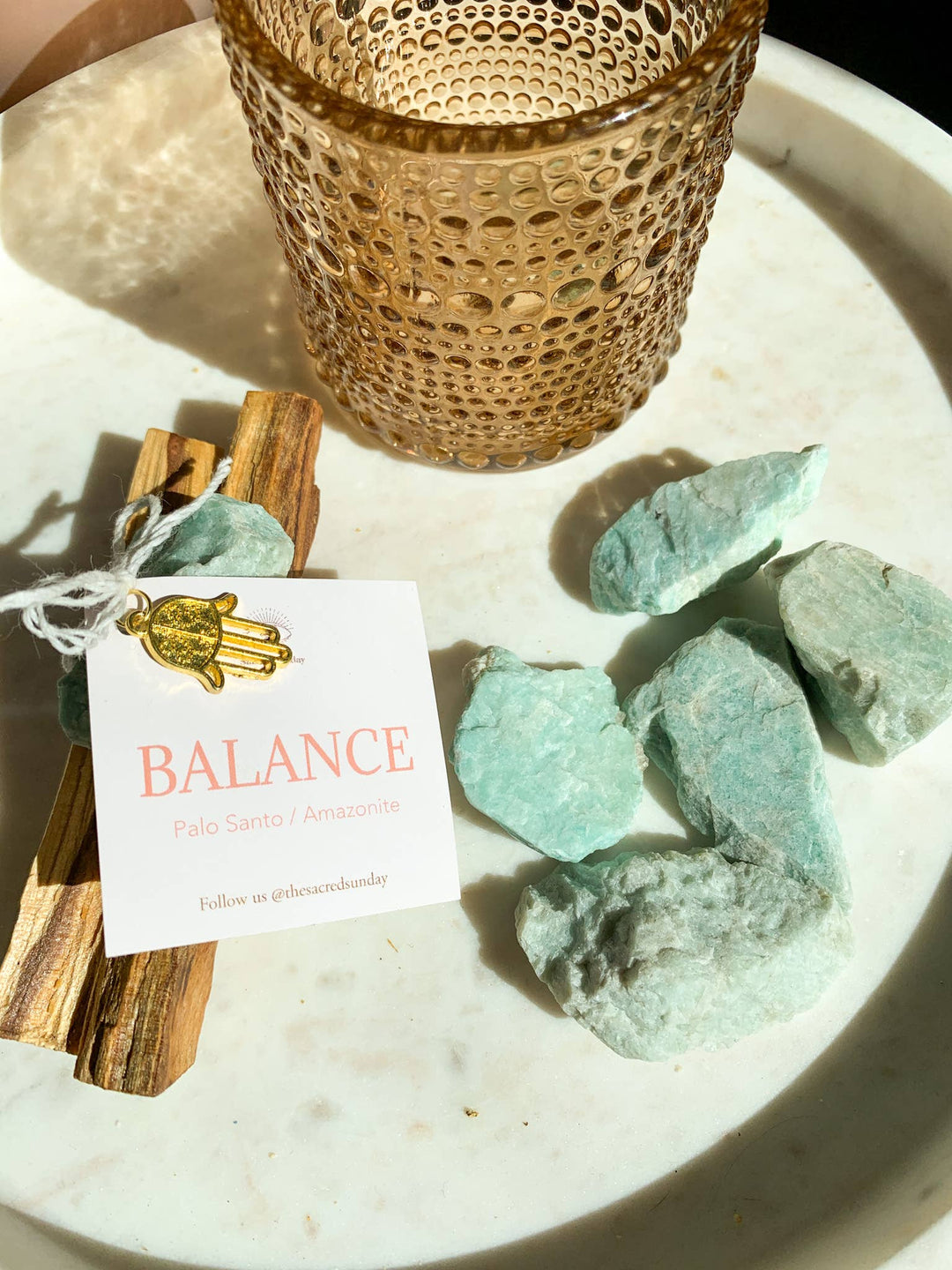 'BALANCE' Intention Bundle [ Palo Santo + Amazonite ] - 8am Destiny