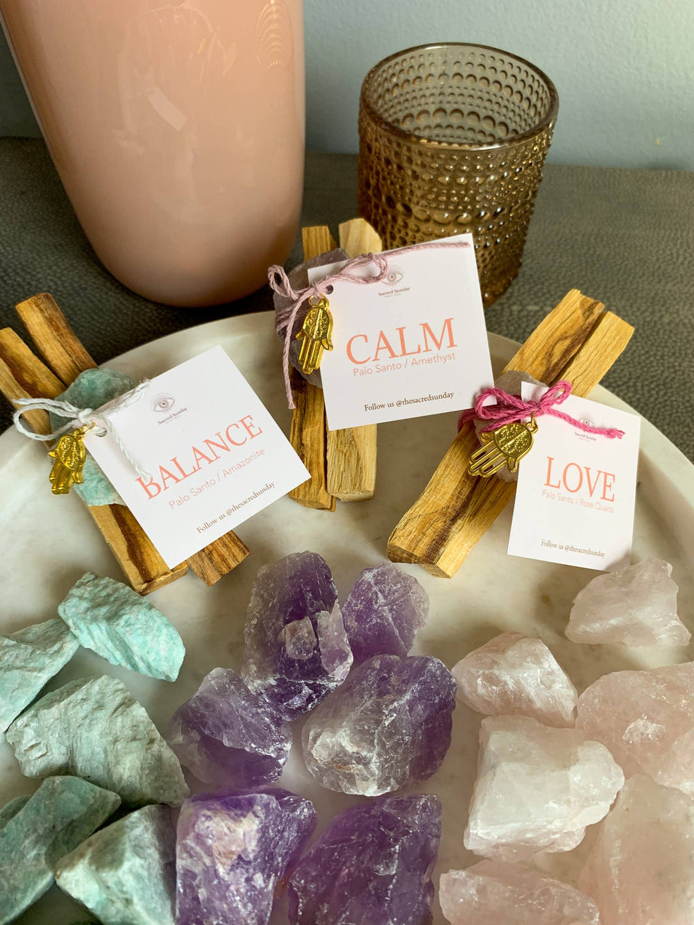 'CALM' Intention Bundle [ Palo Santo + Amethyst ] - 8am Destiny